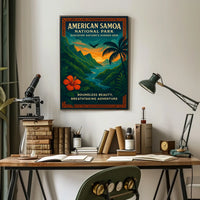 American Samoa National Park Vibrant Artistic Travel Poster