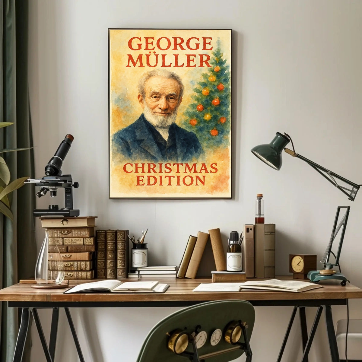 George Müller Holiday Historic Inspired Christmas Festival Poster