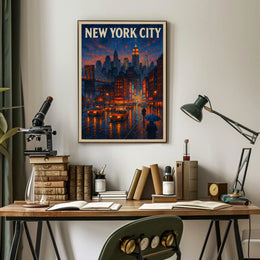 New York City Urban Evening Poster