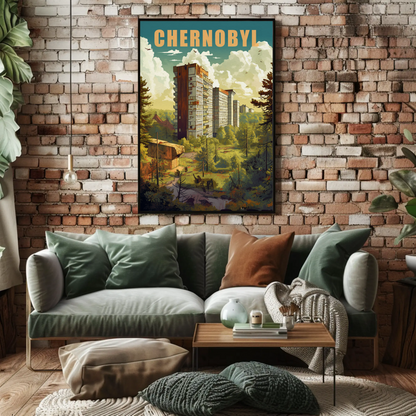 Chernobyl Vintage Travel Poster