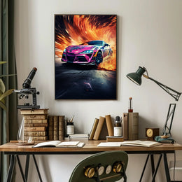 Speed and Flames Poster PosterGoat