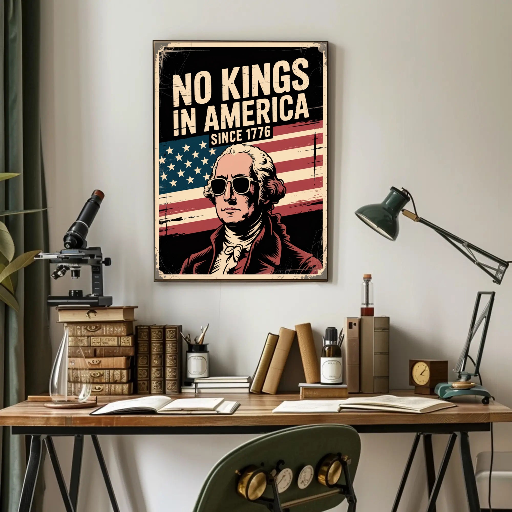 American Independence Retro Style Historical or Presidential Poster