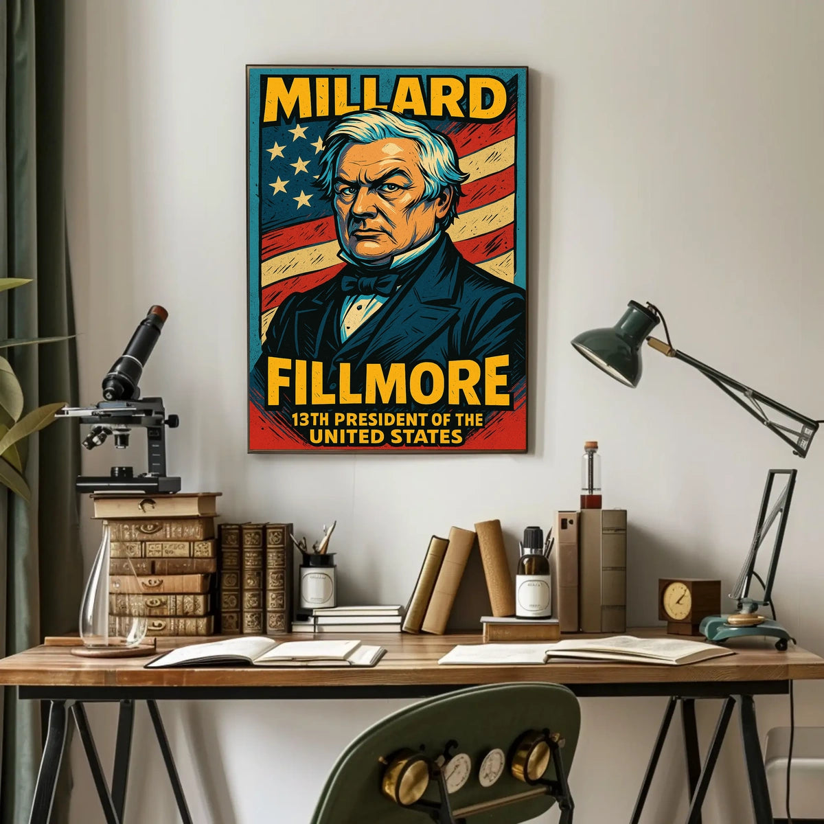 Millard Fillmore 13Th President Poster Vintage Wall Art