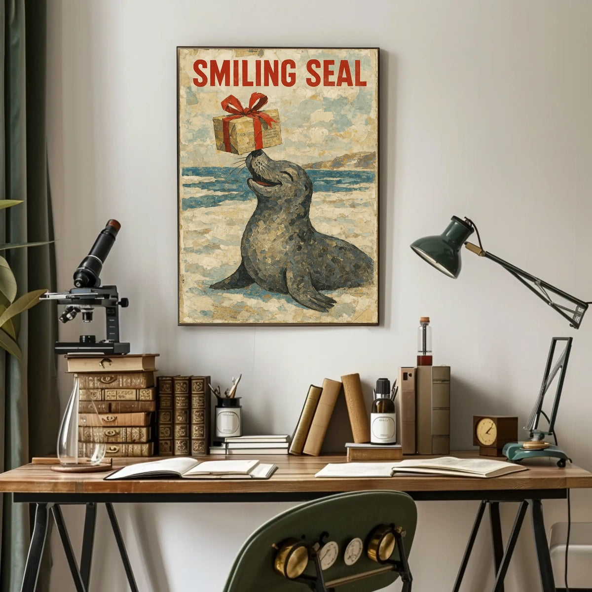 Smiling Seal Poster