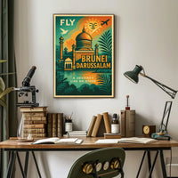 Fly to Brunei Darussalam Poster