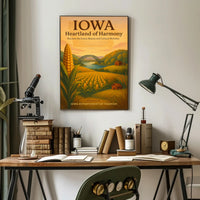 Iowa Scenic Travel Invitation - Vintage Countryside Travel Poster