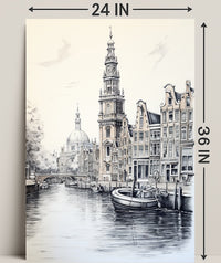 Amsterdam Canal Scene Poster