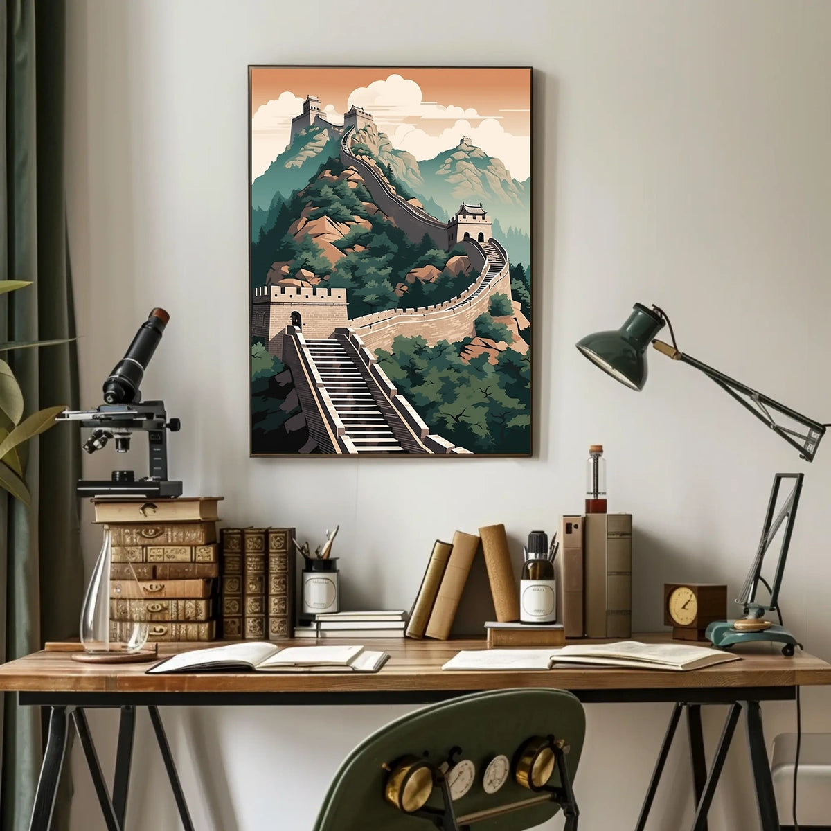 Majestic View of China's Great Wall Cultural Heritage Poster