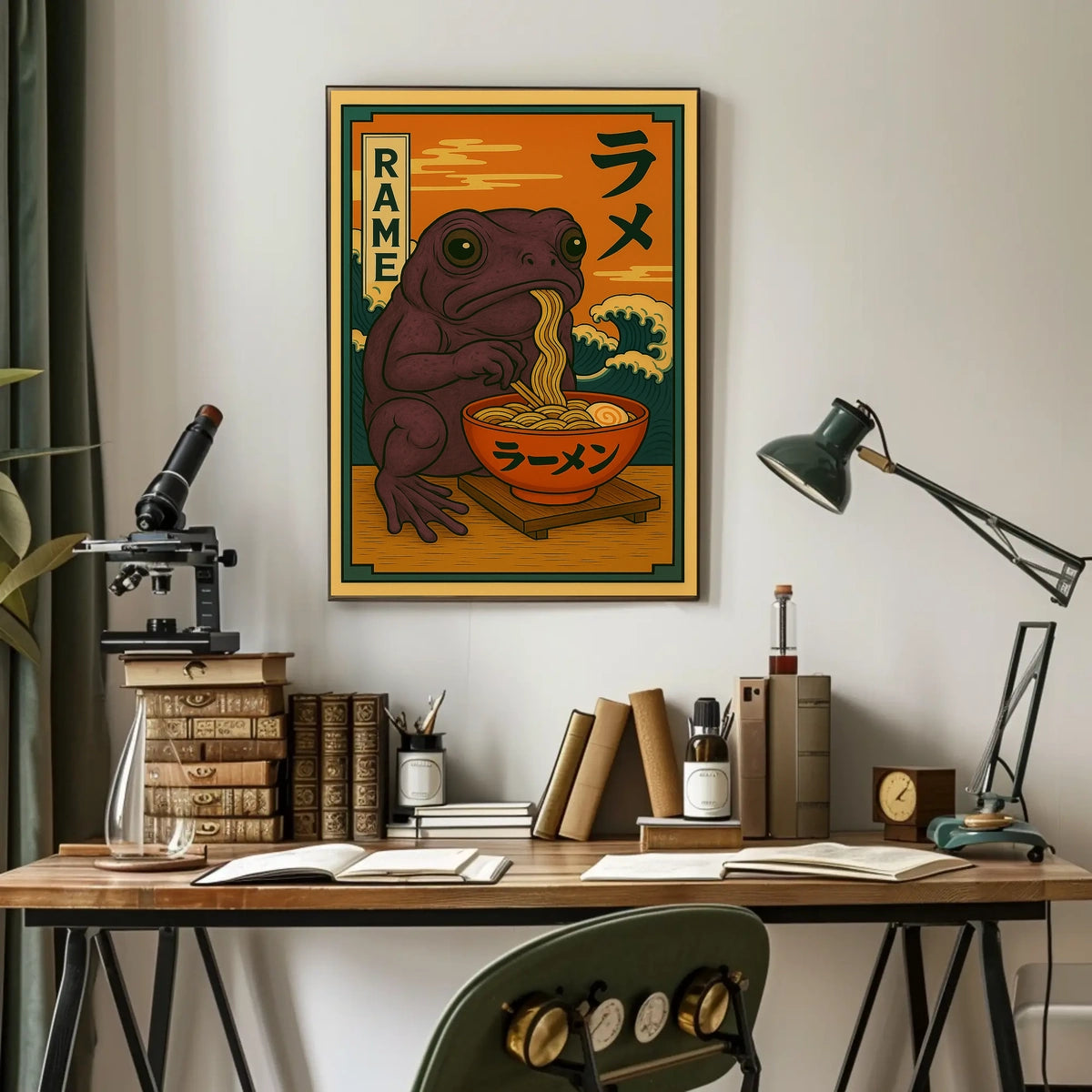 Frog and Ramen Poster