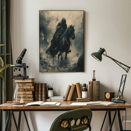 Mysterious Rider in Misty Realm Fantasy or Mythology Poster PosterGoat