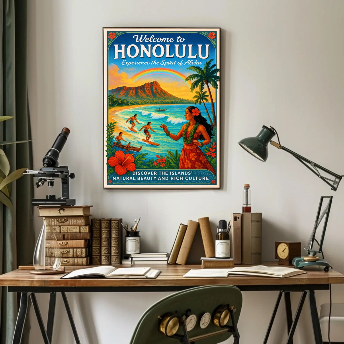 Welcome to Honolulu Experience the Spirit of Aloha Poster