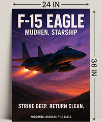 F-15 Eagle Mudhen, Starship Poster PosterGoat