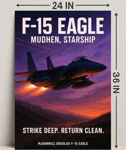 F-15 Eagle Mudhen, Starship Poster PosterGoat