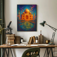 Taj Mahal Artistic Travel Poster