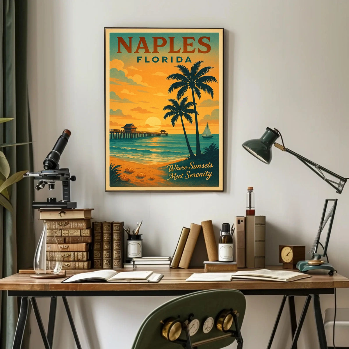 Naples, Florida Where Sunsets Meet Serenity Poster