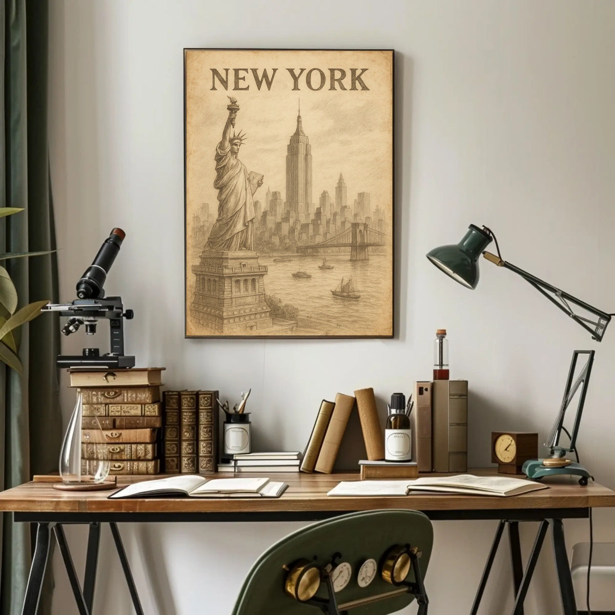 New York City Landmarks Poster