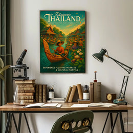 Discover Thailand Floating Markets Cultural Marvels Poster