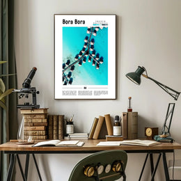 Bora Bora Overwater Paradise Travel Poster PosterGoat