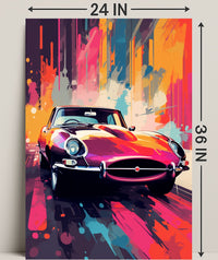 Vibrant Classic Car Art Poster