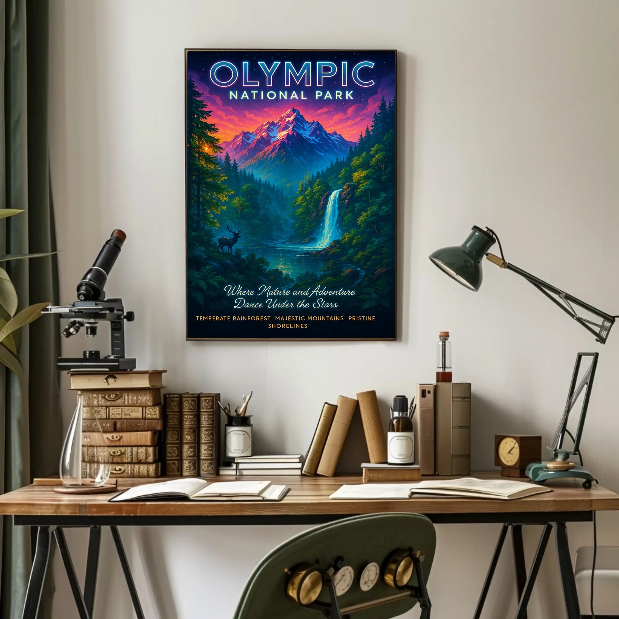 Olympic National Park Adventure Poster Print