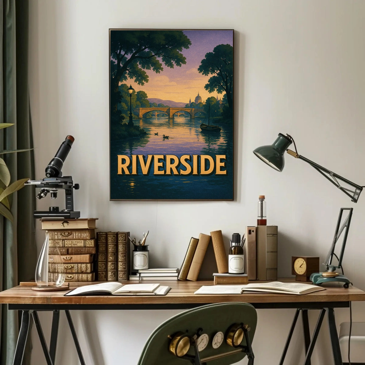 Riverside Serenity Poster