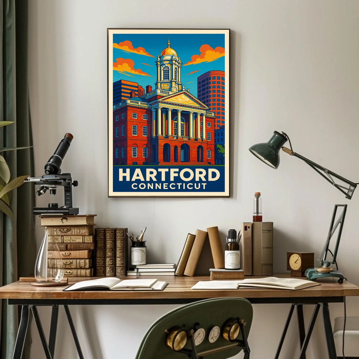 Hartford, Connecticut Architectural Heritage Poster