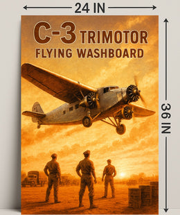 C-3 Trimotor - Flying Washboard Poster PosterGoat
