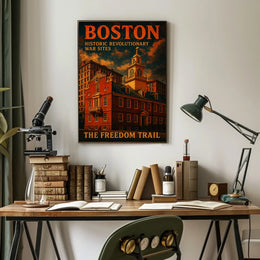 Bostons Historic Revolutionary War Sites Poster