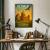 Discover Iowa Heart of the Midwest Poster