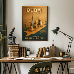 Dubai's Architectural Harmony: Urban or Cityscape Poster