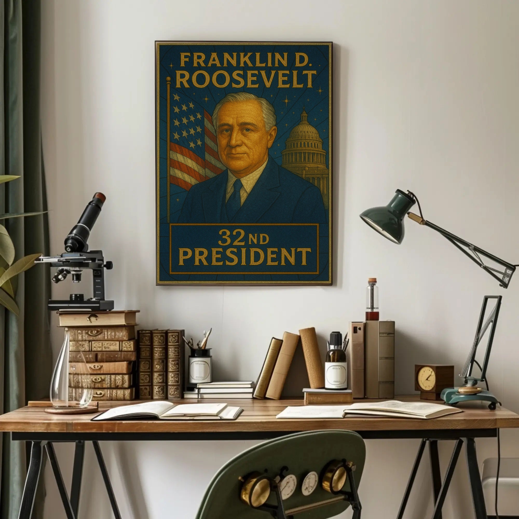 Franklin D. Roosevelt – 32nd President Poster PosterGoat