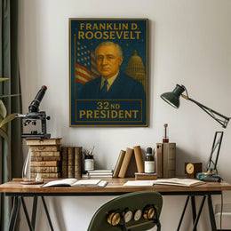 Franklin D. Roosevelt – 32nd President Poster PosterGoat