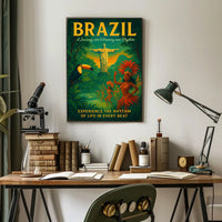 Brazilian Culture Dancers Lush Greenery Poster
