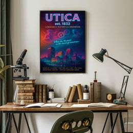 Utica Heritage and Innovation Urban Cityscape Poster