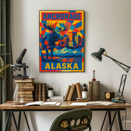 Anchorage, Alaska Vibrant Wilderness Poster