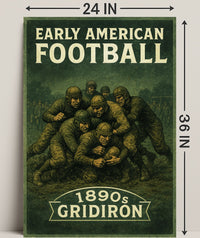 Early American Football 1890s Gridiron Poster PosterGoat