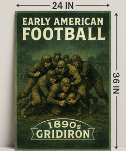Early American Football 1890s Gridiron Poster PosterGoat