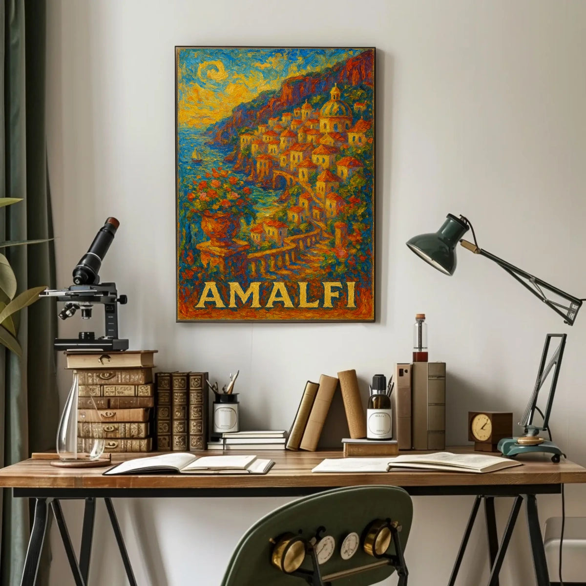 Amalfi Coast A Vibrant Impression Poster