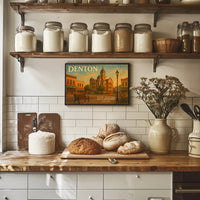 Denton Travel Poster: Heritage Meets Future Art