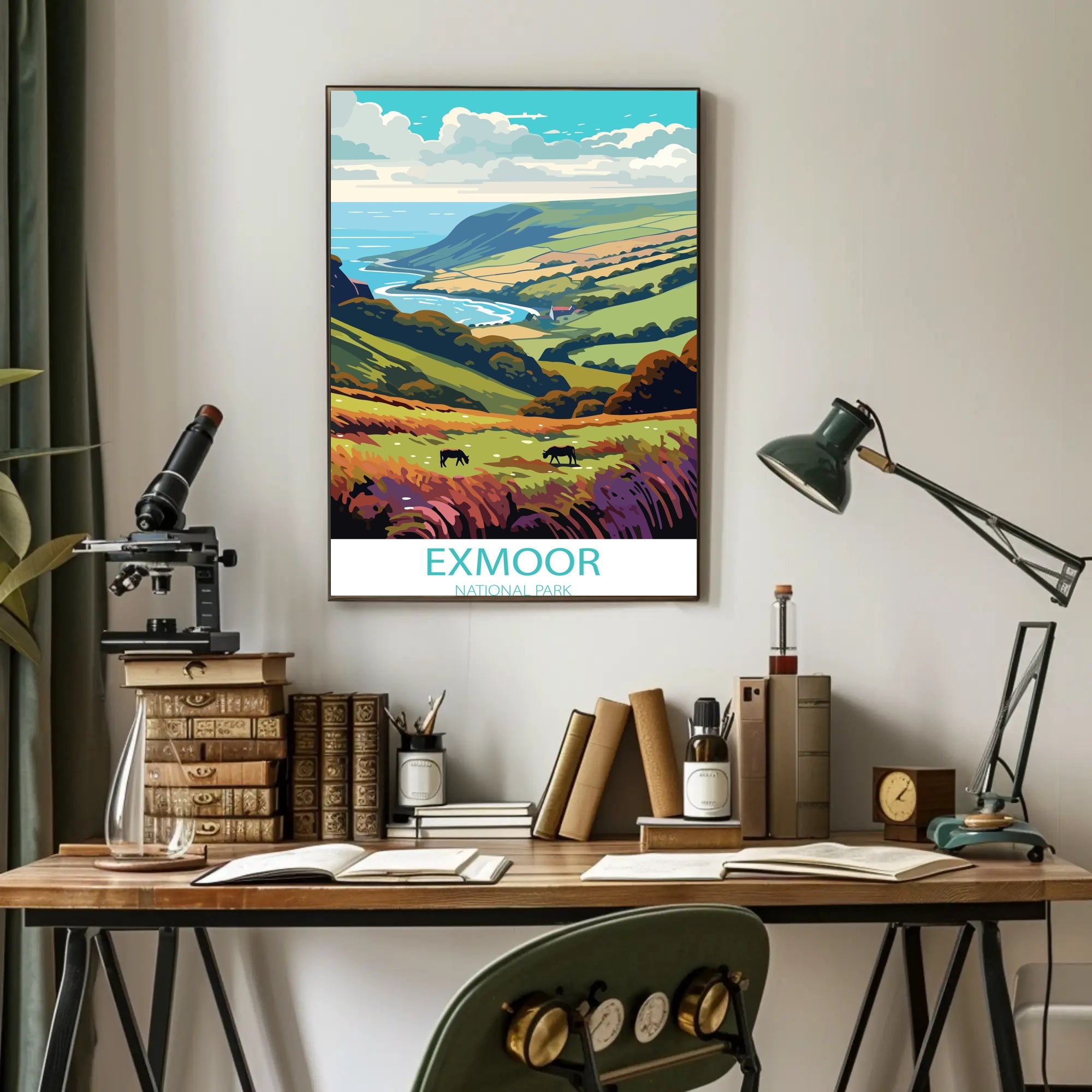 Exmoor National Park Scenic Landscape National Park Poster