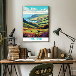 Exmoor National Park Scenic Landscape National Park Poster