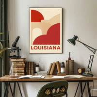 Louisiana Abstract Art Poster