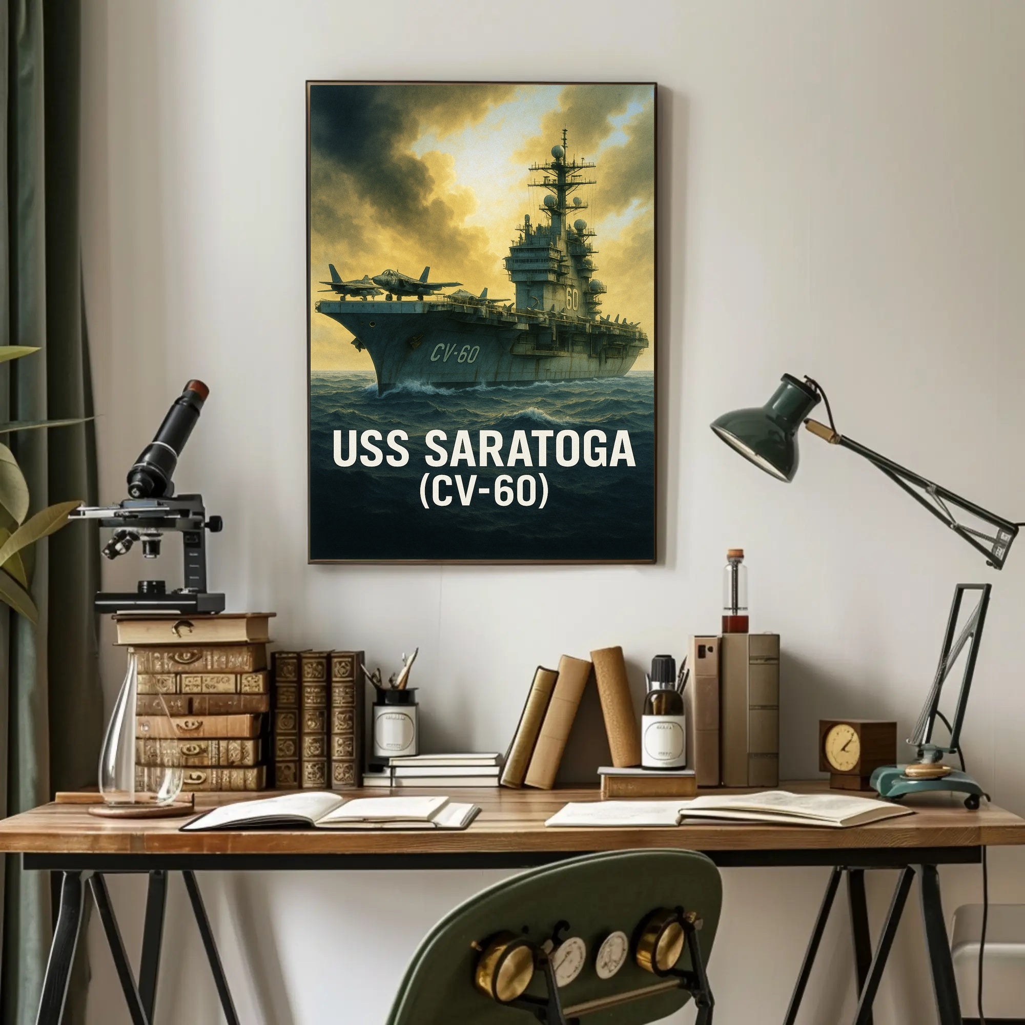 USS Saratoga (CV-60) Poster PosterGoat