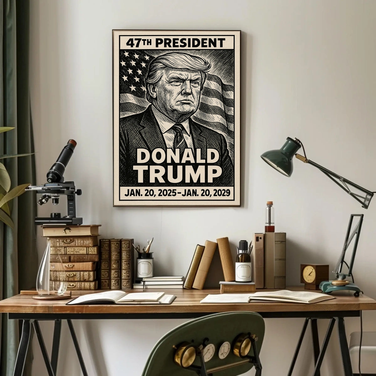 U.S. Presidential Term Vintage Style Political or Propaganda Poster