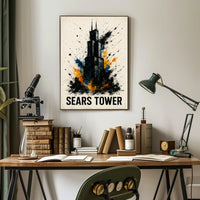 Sears Tower Abstract Art Poster