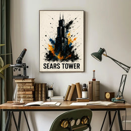 Sears Tower Abstract Art Poster