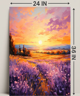 Lavender Sunset Poster