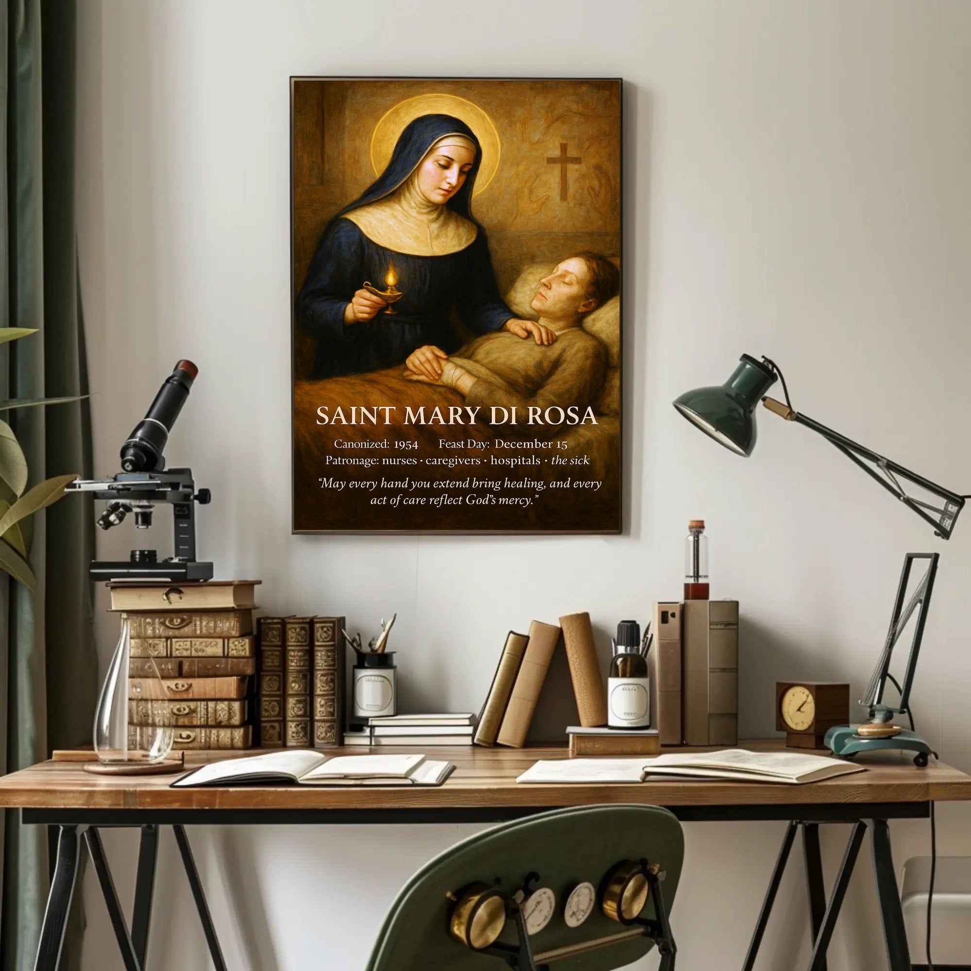 Saint Mary di Rosa Poster PosterGoat