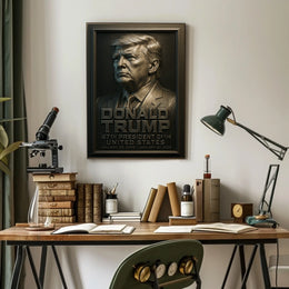 Donald Trump Minimalist Photography Realism Legacy Honor Patriotism Portrait Poster