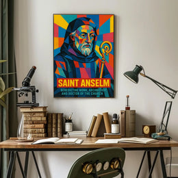 Saint Anselm Benedictine Monk And Poster